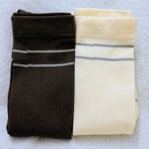 Men's Brown and Cream Socks